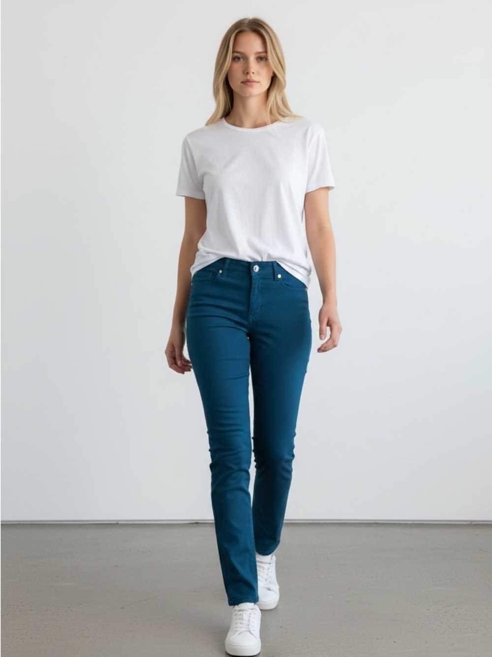 J. Jill Authentic Slim  Fit Sea Blue Size 4P